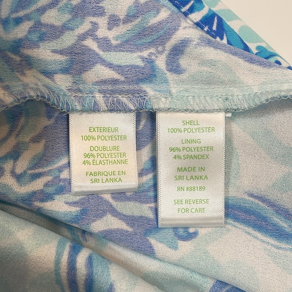 Lilly Pulitzer Donna Romper Out Of The Blue Size 8 EUC - Picture 9 of 11